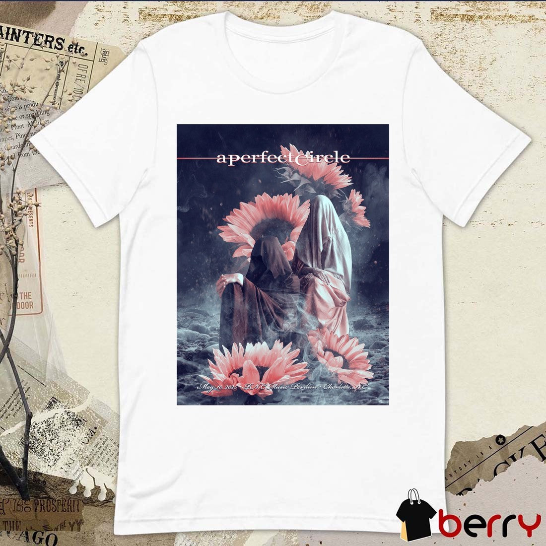 Poster A Perfect Circle May 10, 2025 PNC Music Pavilion Charlotte, NC t-shirt