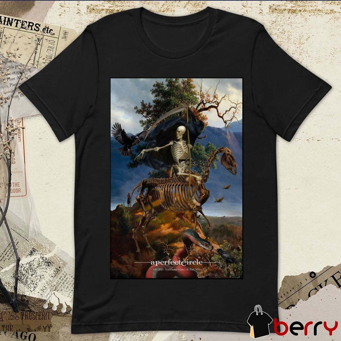 Poster A Perfect Circle Xcel Energy Center Saint Paul MN June 1 2025 t-shirt