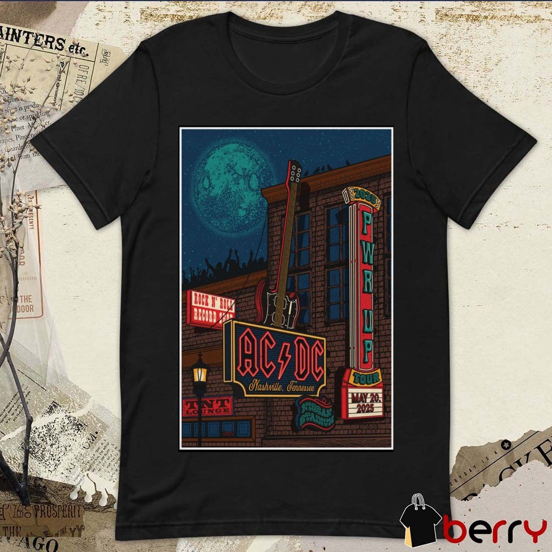 Poster AC DC At Nissan Stadium In Nashville TN On May 20 2025 Concert t-shirt