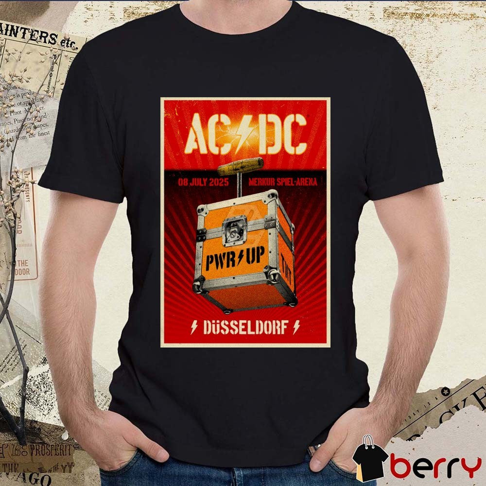 Poster AC DC July 8 2025 Merkur Spiel-Arena Düsseldorf Germany t-shirt