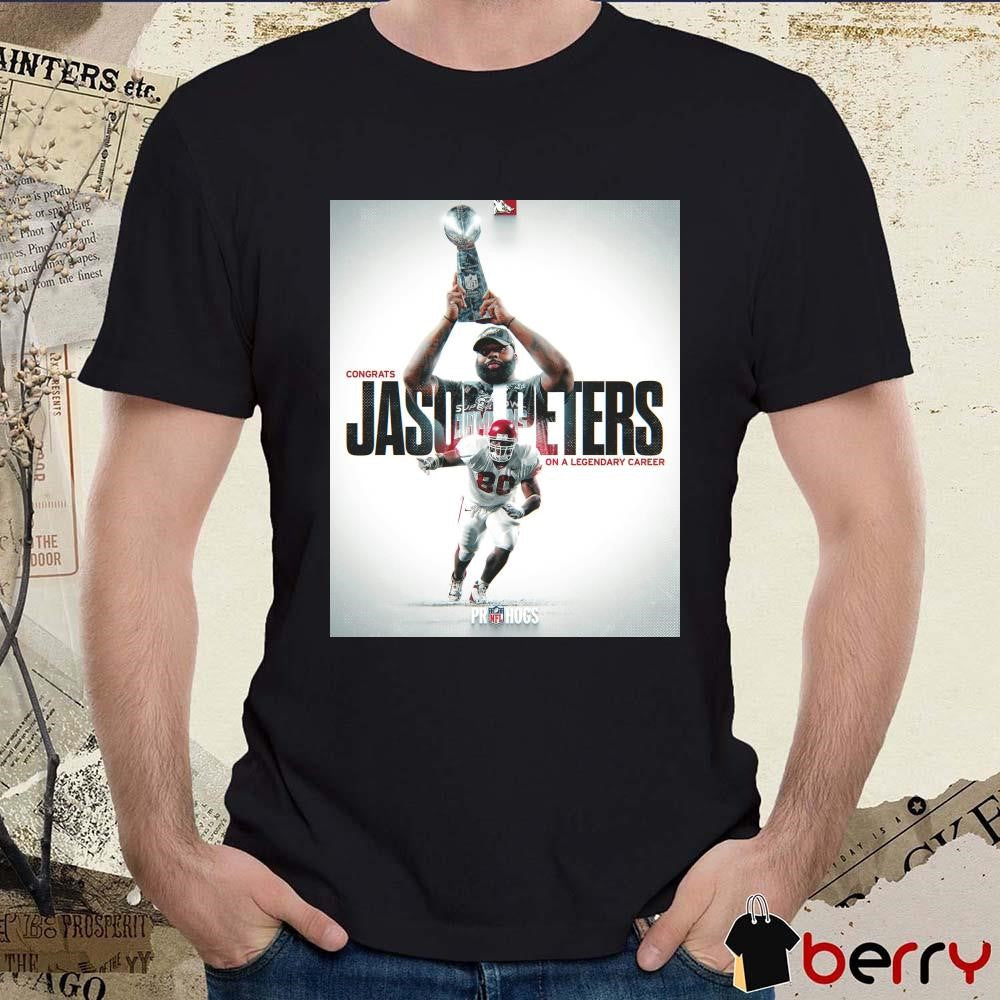 Poster Arkansas Razorback Football Congrats Jason Peters On A Legendary Career Pro Football Hall of Fame 2025 t-shirt