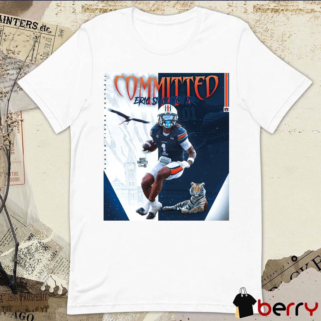 Poster Auburn Tigers Committed Eric Singleton Jr Hayesfawcett3 Merry Early Christmas t-shirt
