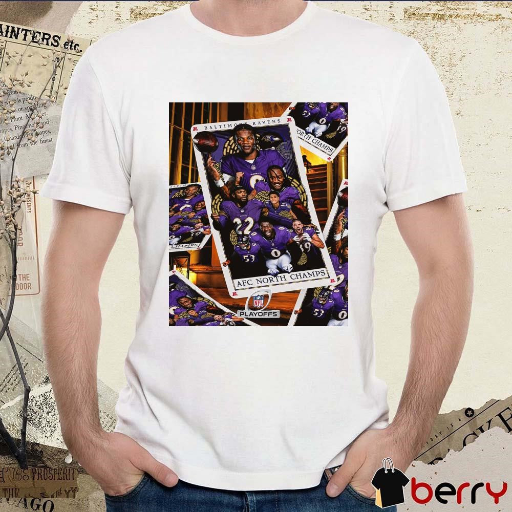 Poster Baltimore Ravens Win Cleveland Browns 2024 AFC North Champions NFL Playoffs t-shirt