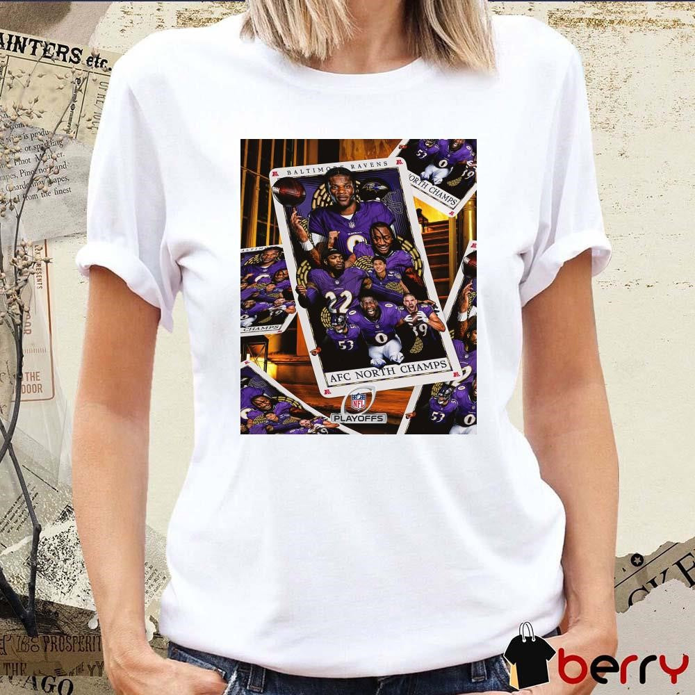 Poster Baltimore Ravens Win Cleveland Browns 2024 AFC North Champions NFL Playoffs t-shirt
