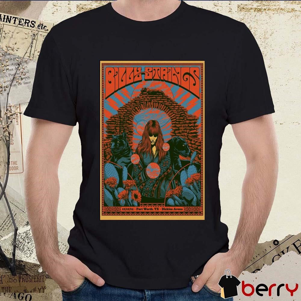 Poster Billy Strings Dickies Arena in Fort Worth TX Dec 12 2024 Tour t-shirt