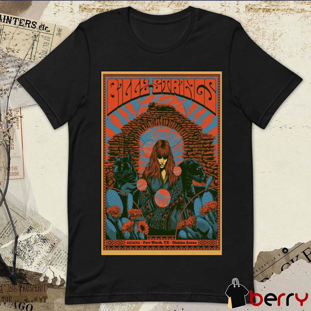 Poster Billy Strings Dickies Arena in Fort Worth TX Dec 12 2024 Tour t-shirt