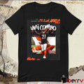 Poster Black Jersey White With Orange Stripes Orange Socks Uni Combo Cincinnati Bengals Vs Denver Broncos NFL Football t-shirt