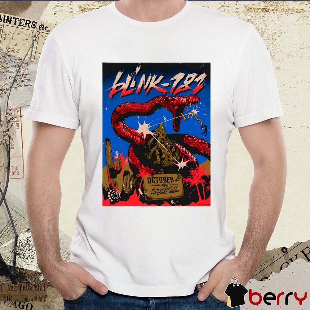 Poster Blink 182 Palm Desert CA Acrisure Arena Tour On October 4 2025 t-shirt