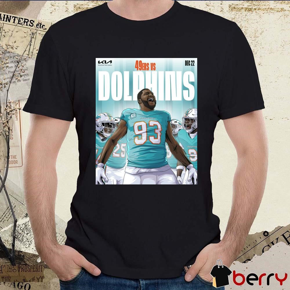 Poster Calais Campbell San Francisco 49ers Vs Miami Dolphins Dec 22 2024 Ready For Battle t-shirt