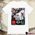 Poster Final No 18 Iowa State Cyclones Vs No 13 Miami Hurricanes 42 -41 Score Pop-Tarts Bowl 2024 t-shirt