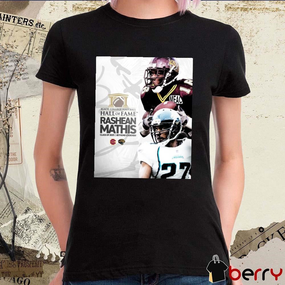 Poster Jacksonville Jaguars Rashean Mathis Black College Football Hall of Fame Class of 2025 t-shirt