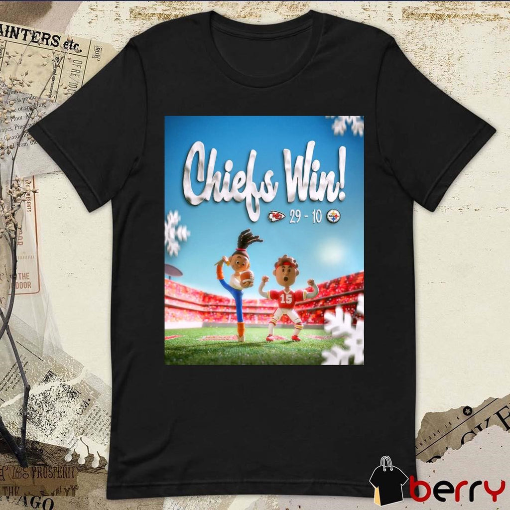 Poster Kansas City Chiefs Win Pittsburgh Steelers 29 – 20 Score Unwrapped Magic t-shirt