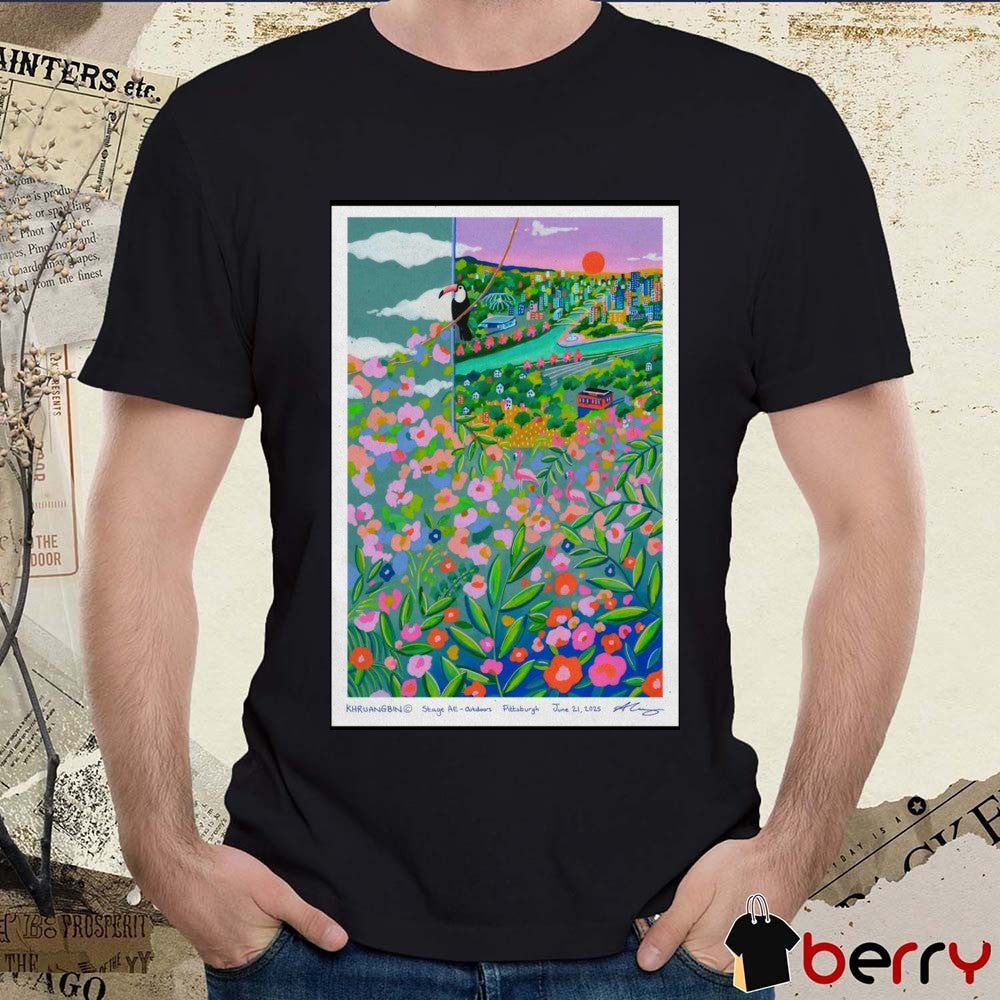 Poster Khruangbin Tour June 21 2025 Pittsburgh PA Stage AE Outdoors t-shirt