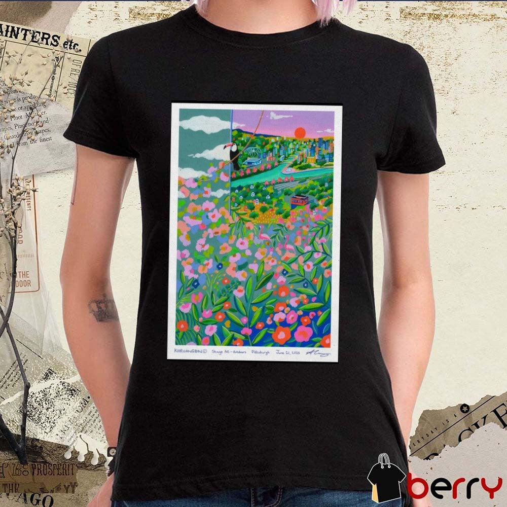 Poster Khruangbin Tour June 21 2025 Pittsburgh PA Stage AE Outdoors t-shirt