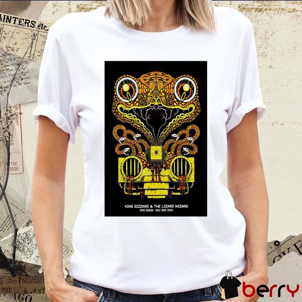 Poster King Gizzard And The Lizard Wizard The Rady Shell At Jacobs Park San Diego, CA Nov 2 2024 t-shirt