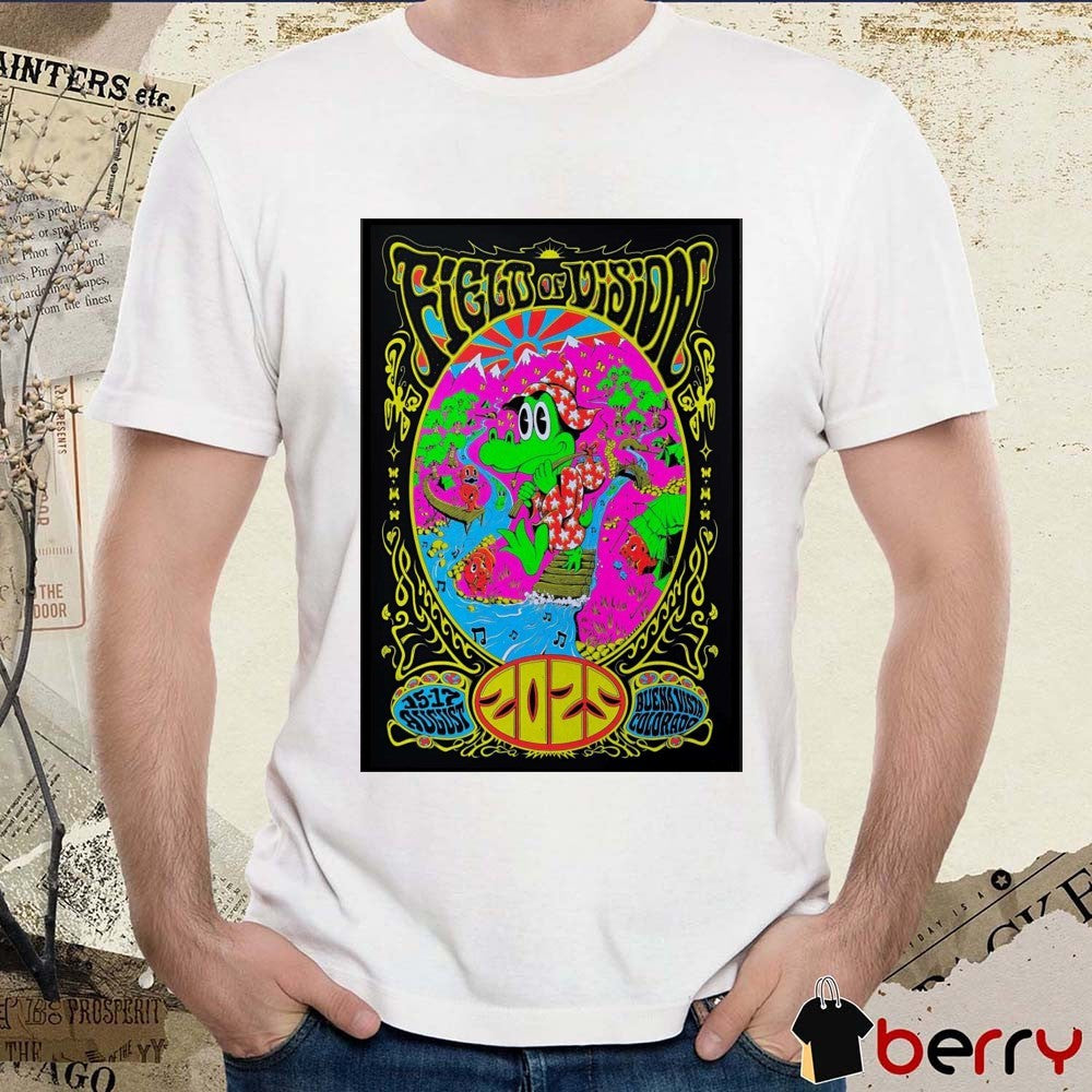 Poster King Gizzard and The Lizard Wizard Field Of Vision In Buena Vista CO August 15-17 2025 t-shirt