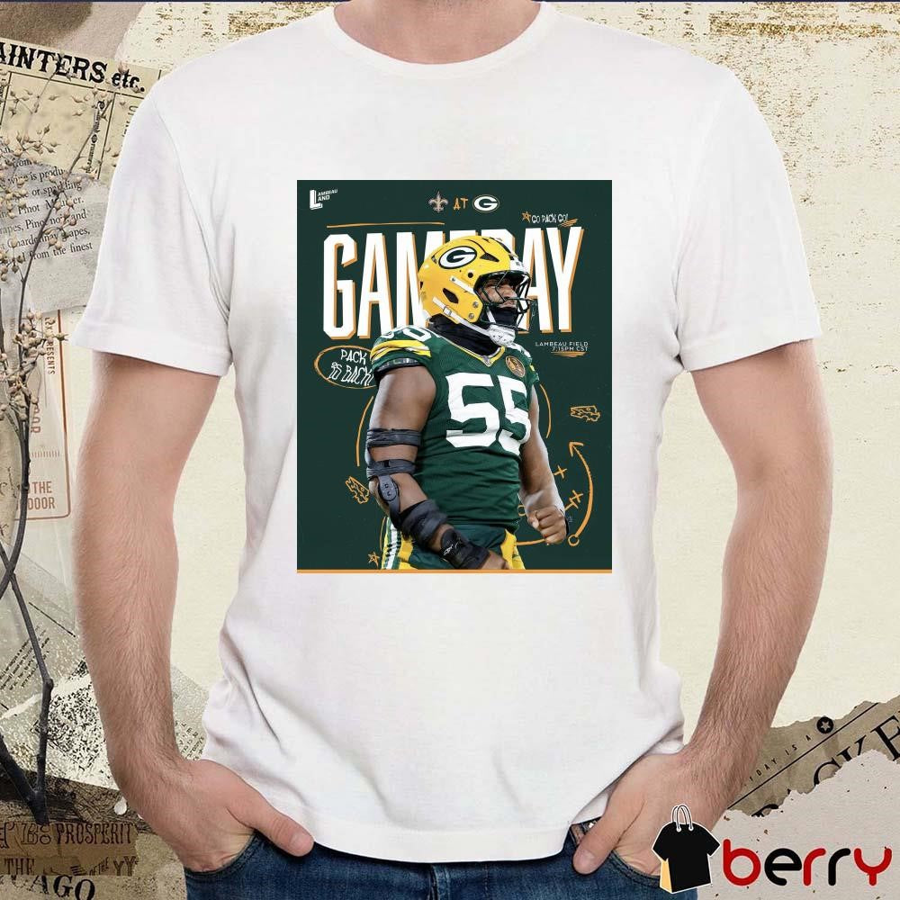 Poster Kingsley Enagbare New Orleans Saints At Green Bay Packers Gameday Pack Go Back Lambeau Field t-shirt