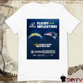 Poster Los Angeles Chargers Vs New England Patriots NFL Playoff Implications LAC Clinch Playoff Berth With Win t-shirt