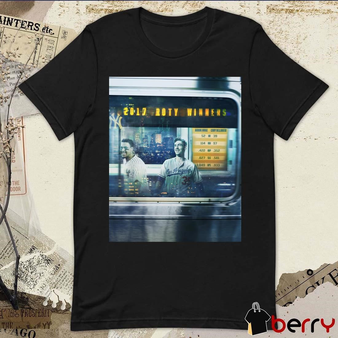Poster MLB Cody Bellinger And Aaron Judge 2017 Rookies of the Year 2025 Yankees Teammates t-shirt
