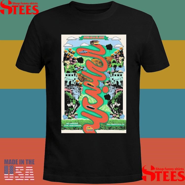 Poster Phish April 22-23 2025 Bill Graham Civic Auditorium, San Francisco, Ca Shirts
