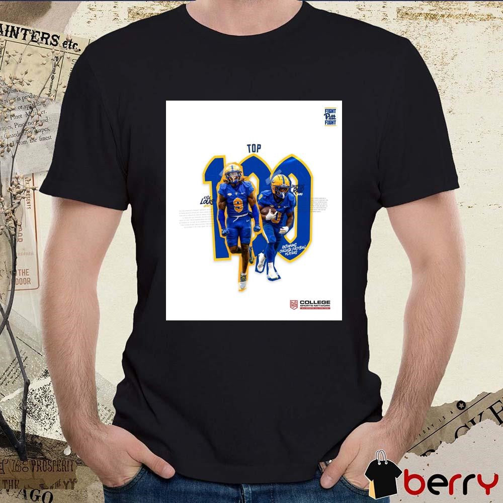 Poster Pitt Panthers Football Kyle Louis Vs Desmond Reid Top 100 Returning College Football Players 2025 t-shirt