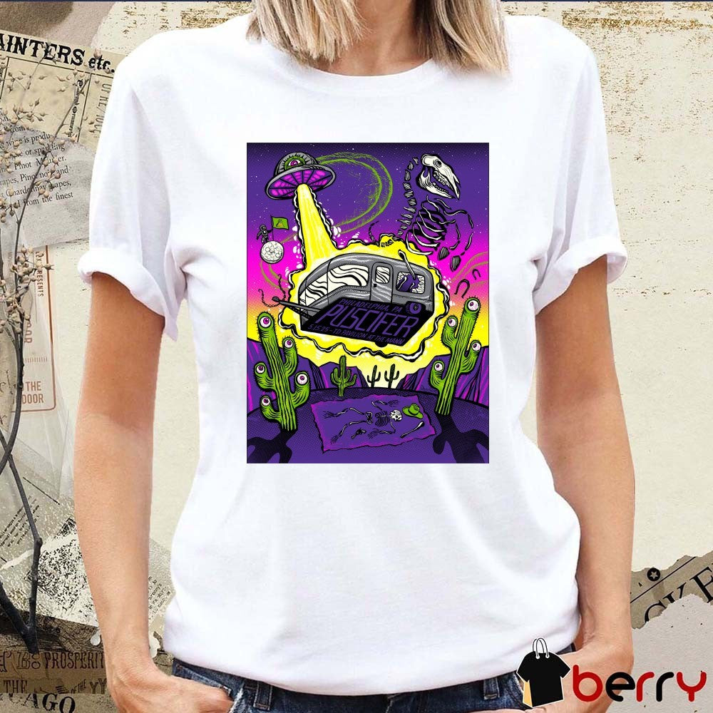 Poster Puscifer May 15 2025 TD Pavilion at the Mann Philadelphia PA t-shirt