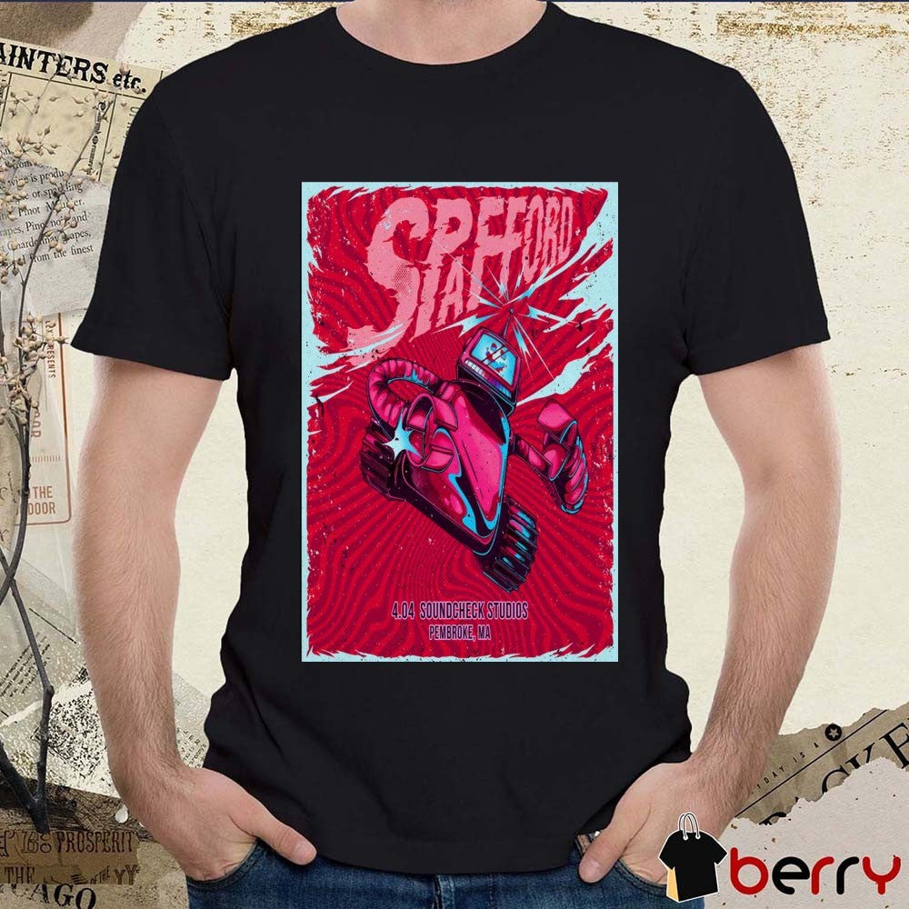 Poster Spafford at Soundcheck Studios in Pembroke MA on April 4 2025 Tour t-shirt