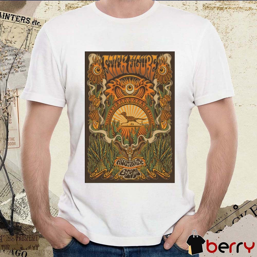 Poster Stick Figure June 29 2025 Germania Insurance Amphitheater in Austin TX t-shirt