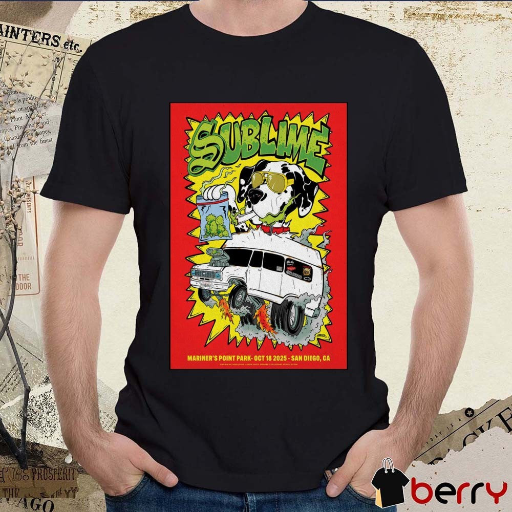 Poster Sublime Fall Tour October 18 2025 Mariner’s Point Park San Diego CA t-shirt