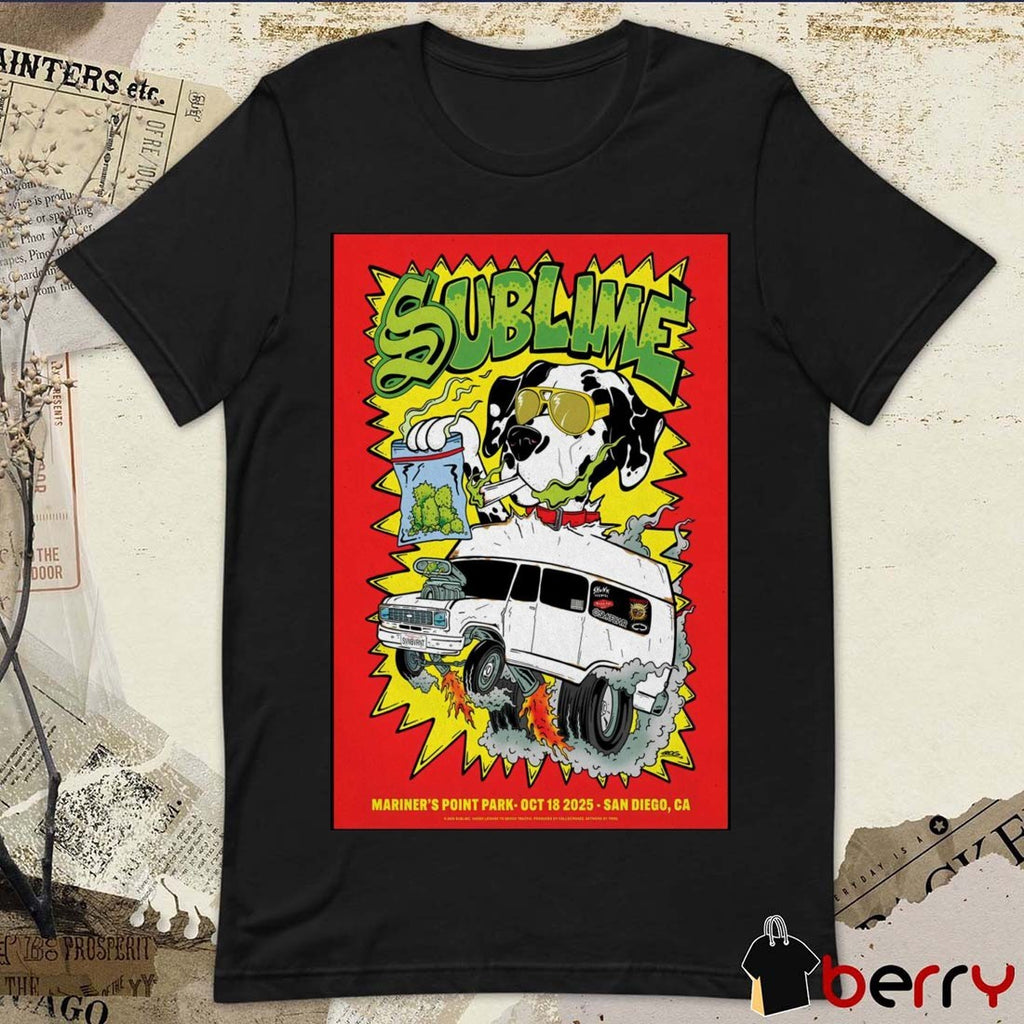 Poster Sublime Fall Tour October 18 2025 Mariner’s Point Park San Diego CA t-shirt