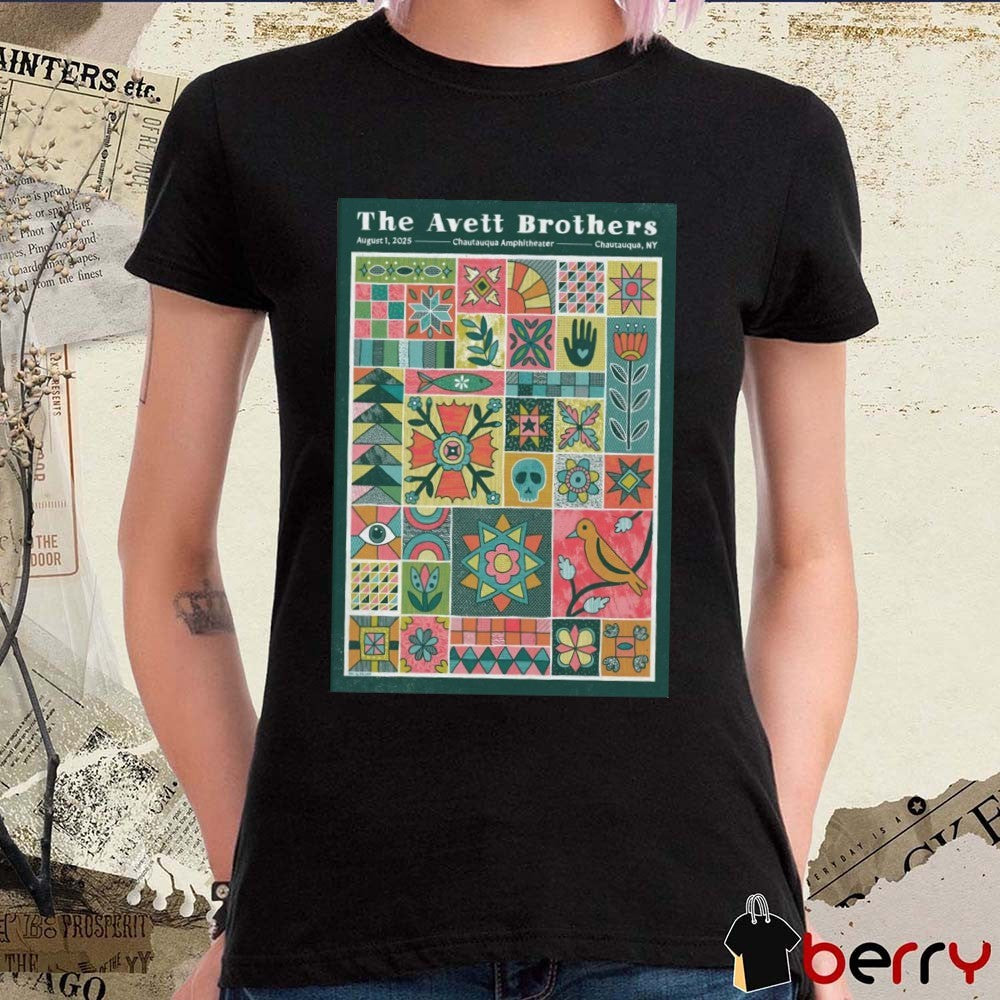 Poster The Avett Brothers August 1 2025 Chautauqua Amphitheater in Chautauqua NY t-shirt