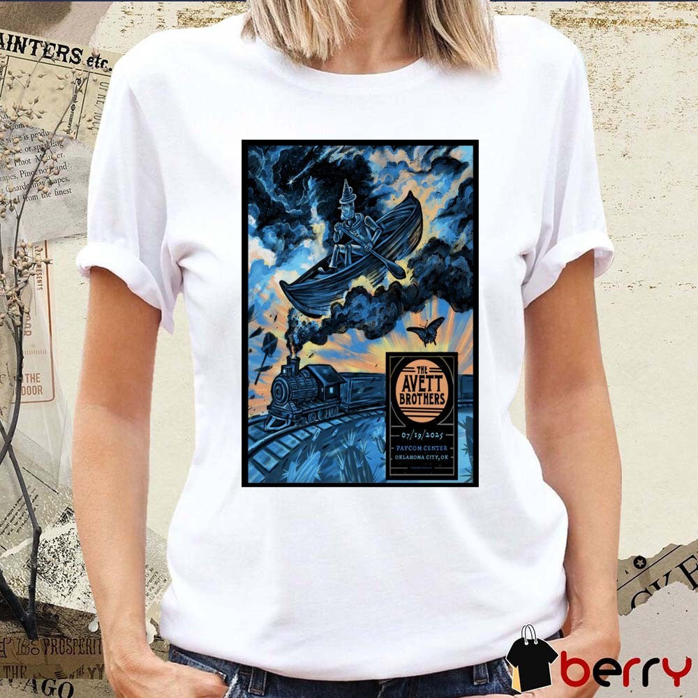 Poster The Avett Brothers July 19 2025 Paycom Center in Oklahoma City OK t-shirt