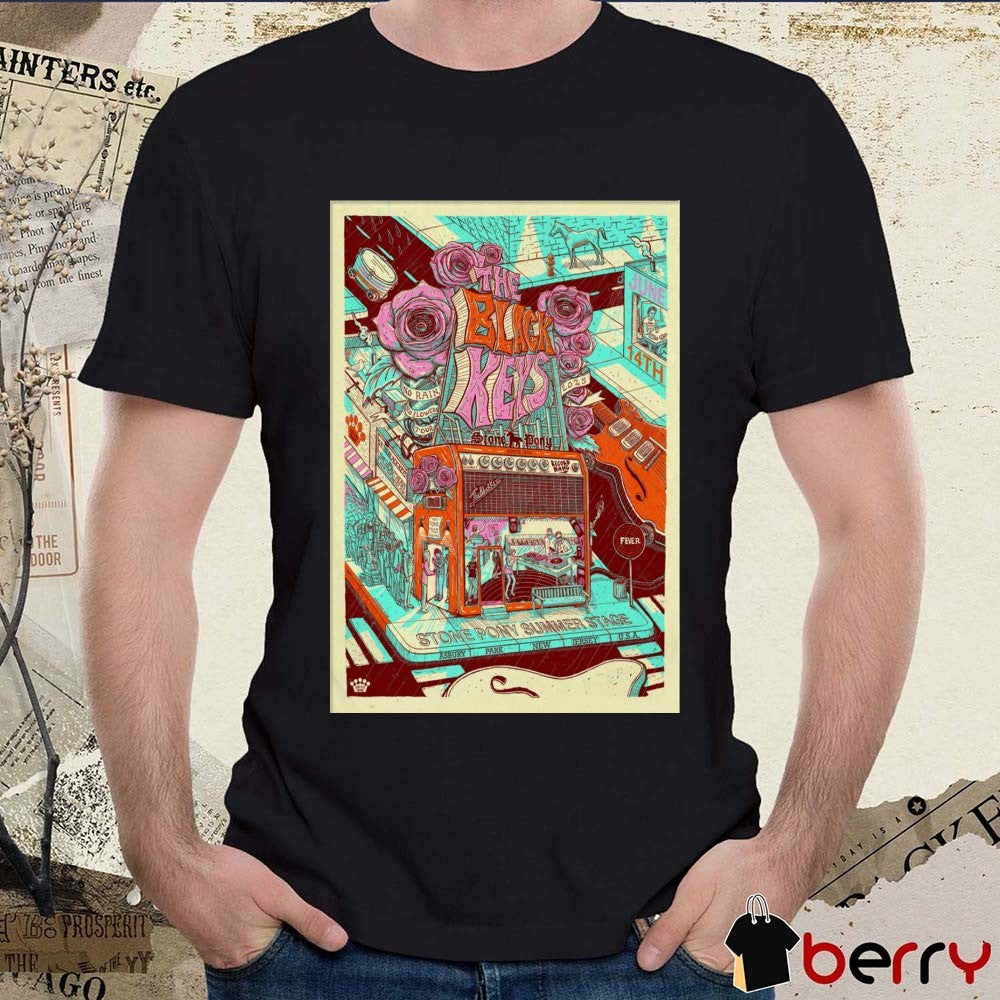 Poster The Black Keys June 14 2025 Stone Pony Summer Stage in Asbury Park NJ t-shirt