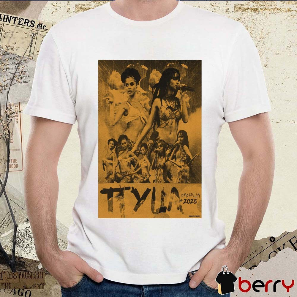 Poster Tyla Coachella 2025 Indio CA Concert t-shirt