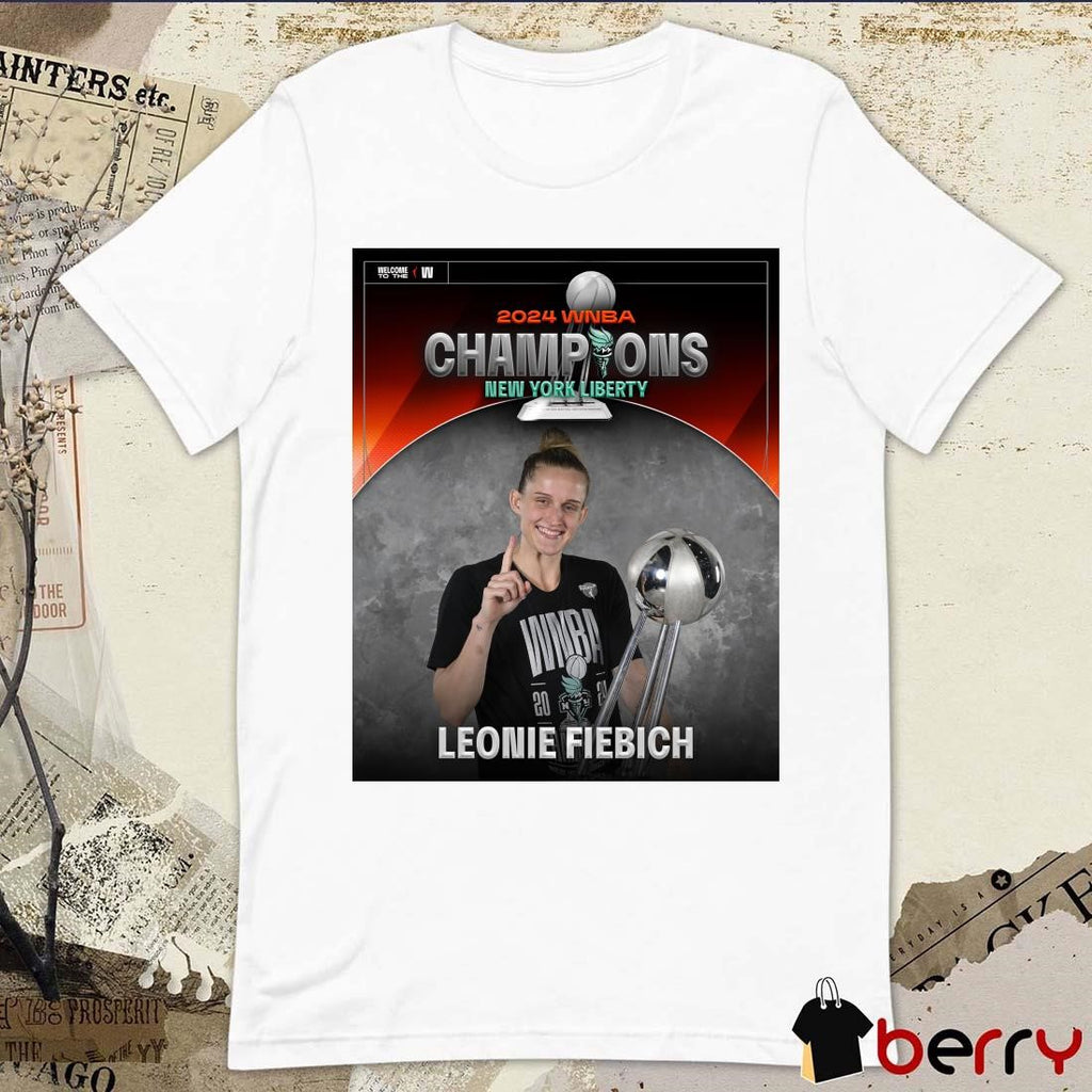 Poster WNBA Basketball Champions x Leonie Fiebich New York Liberty 2024 t-shirt