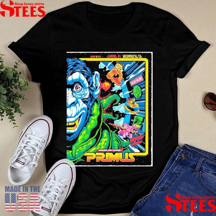 Primus Aug 8 2025 Channel 24 In Sacramento Ca T-shirts