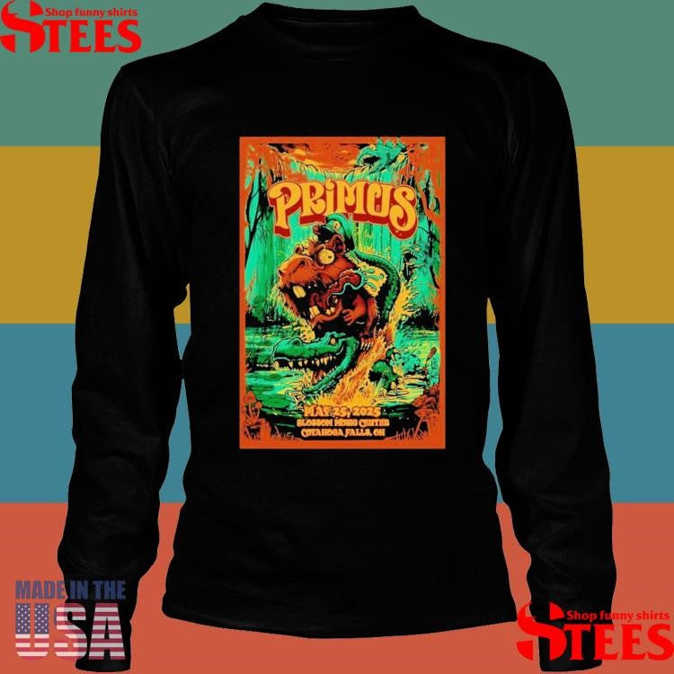 Primus Blossom Music Center Cuyahoga Falls, Oh May 25 2025 Tour Gator Shirts