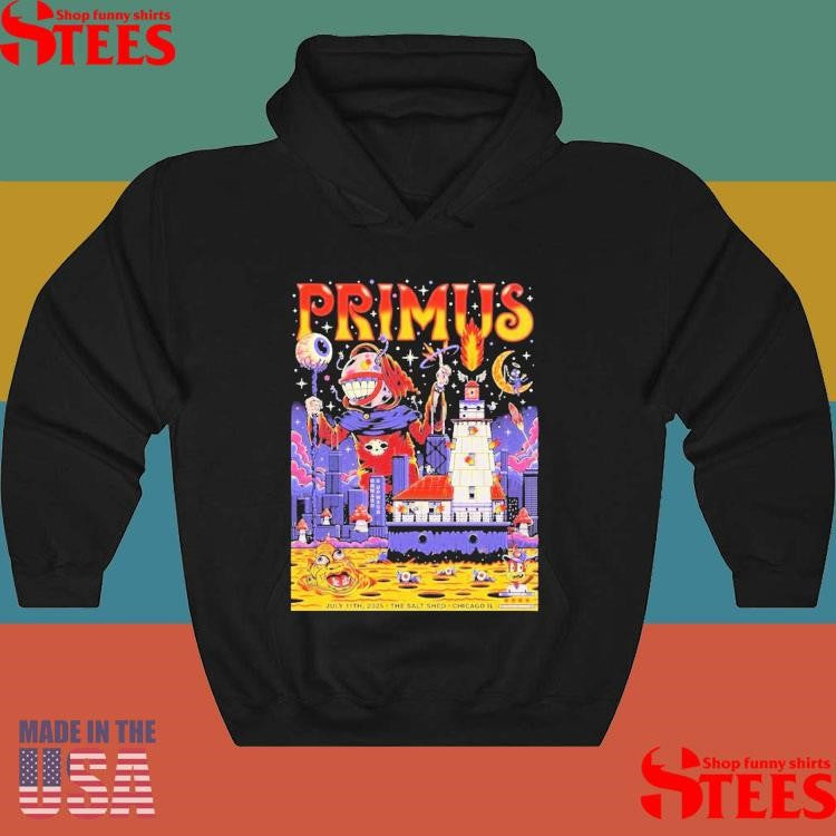 Primus Chicago Illinois 2025 Gig Poster At The Salt Shed On July 11 2025 T-shirt