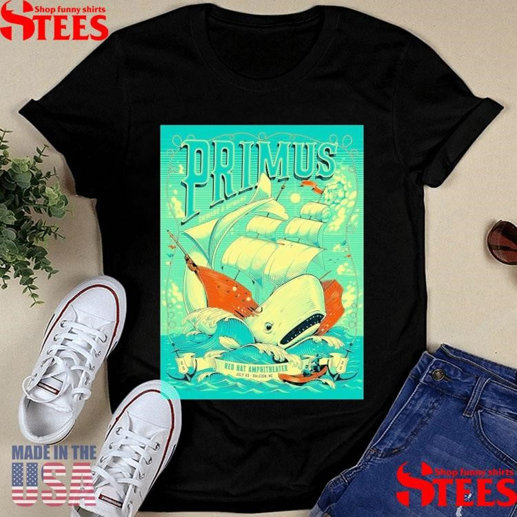Primus July 23 2025 Red Hat Amphitheater In Raleigh Nc T-shirts