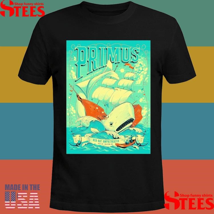 Primus July 23 2025 Red Hat Amphitheater In Raleigh Nc T-shirts