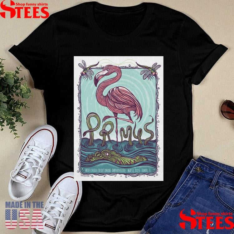 Primus Show May 8 2025 Midflorida Credit Union Amphitheatre Tampa, Fl Shirts