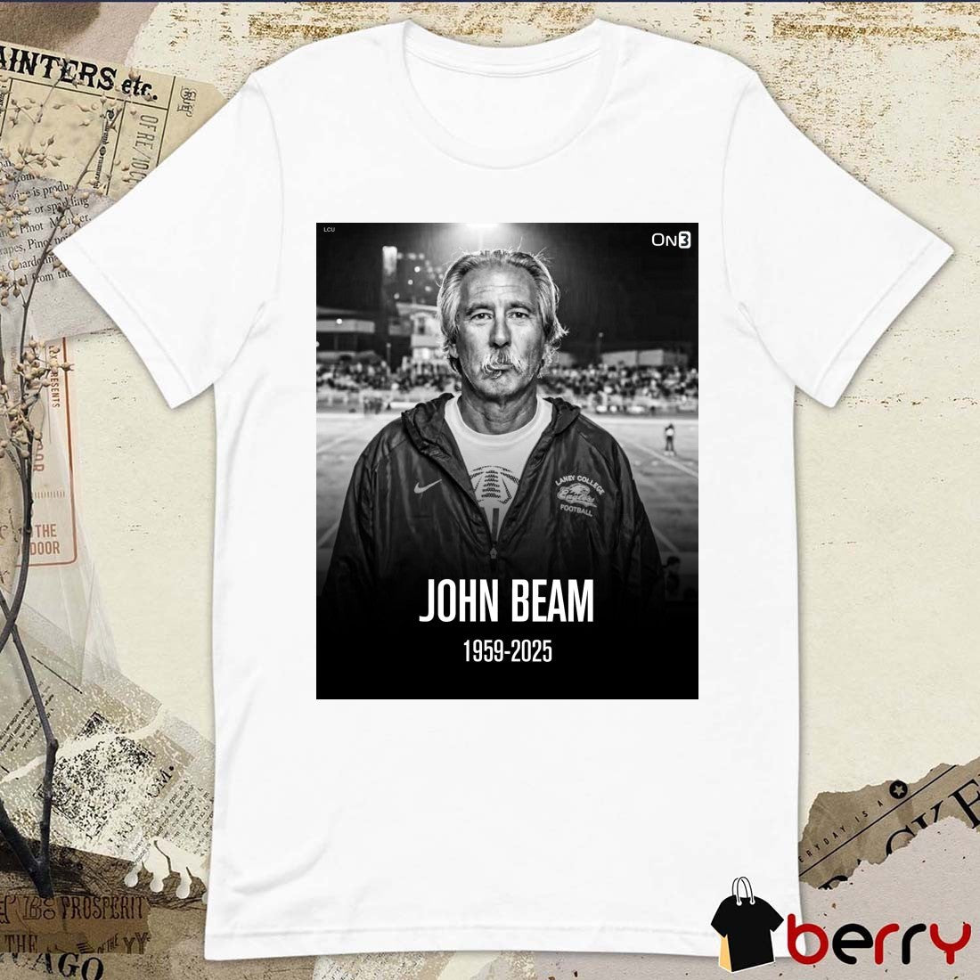 RIP John Beam Oakland Football Coaching Legend 1959 – 2025 Poster t-shirt