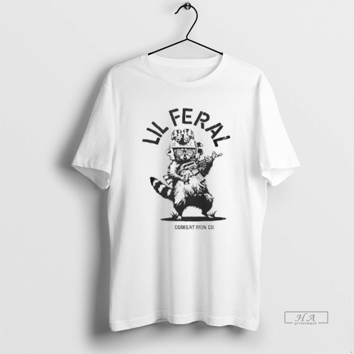 Official Raccoon Lil Feral Combat Iron T-Shirts, Hoodie, Sweatshirt | CiraTrend.com