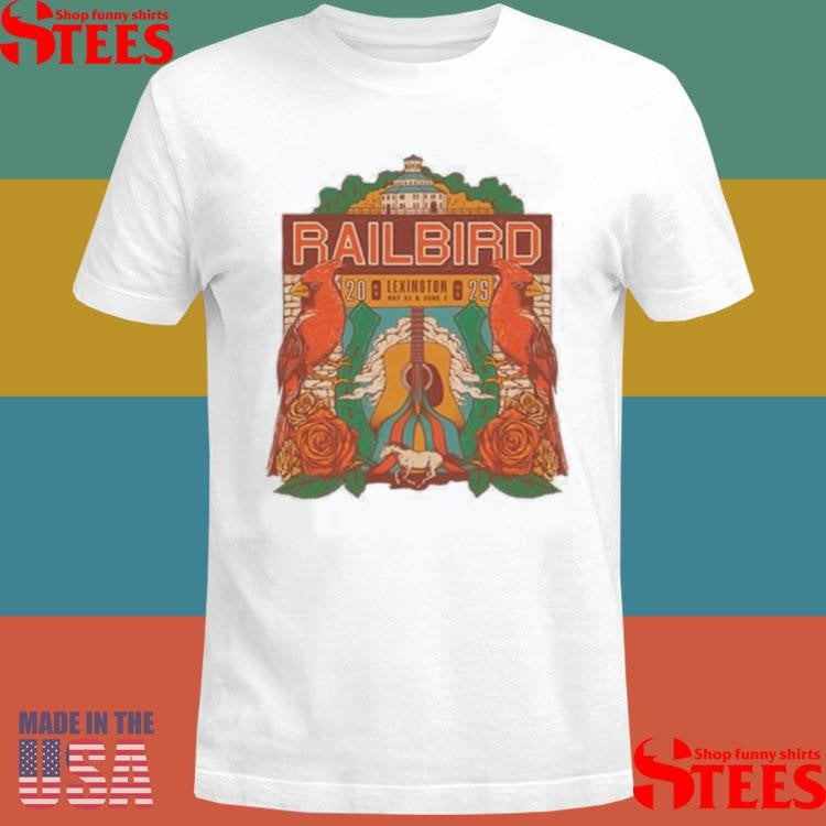 Railbird Festival Guitar Poster Lineup T-shirt