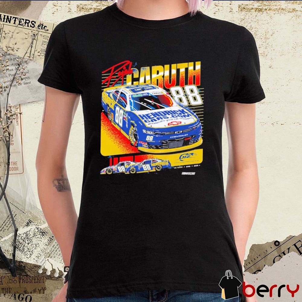 Rajah Caruth Number 88 HendrickCars.com Chevrolet Camaro NASCAR 2026 t-shirt