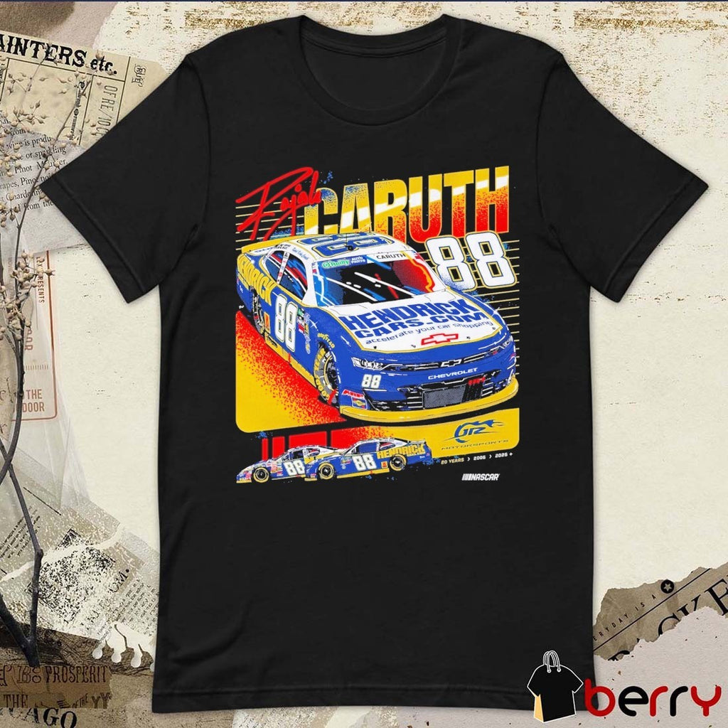 Rajah Caruth Number 88 HendrickCars.com Chevrolet Camaro NASCAR 2026 t-shirt
