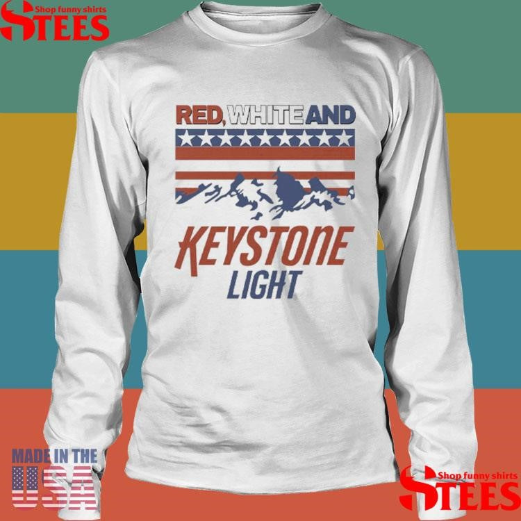 Red White And Keystone Light 4th Of July T-shirt