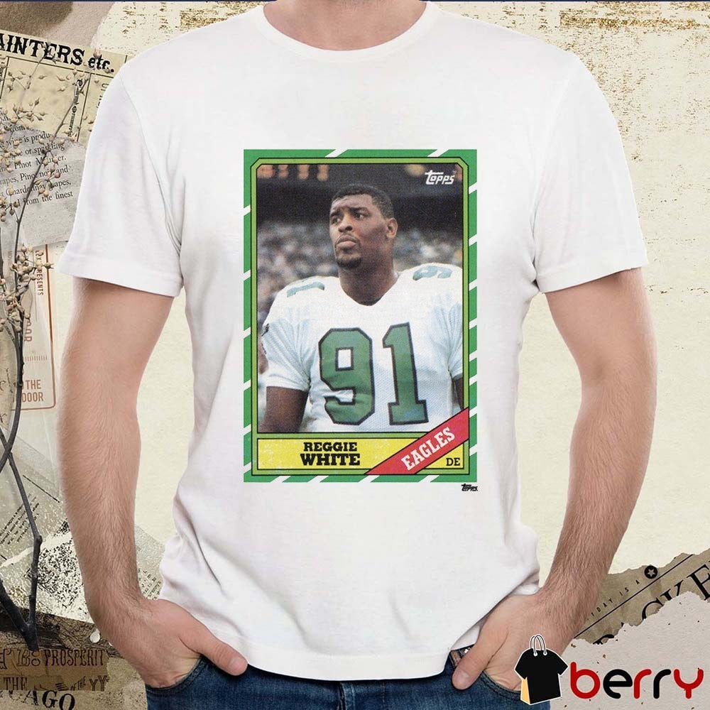 Reggie White Philadelphia Eagles NFL Homage Trading Card t-shirt