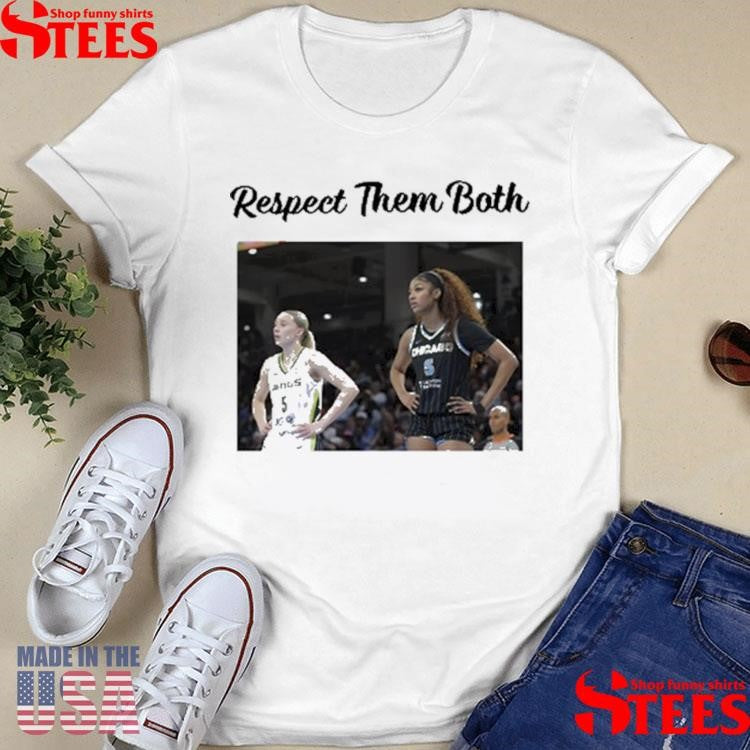 Respect Them Both Angel Reese Paige Bueckers T-shirt