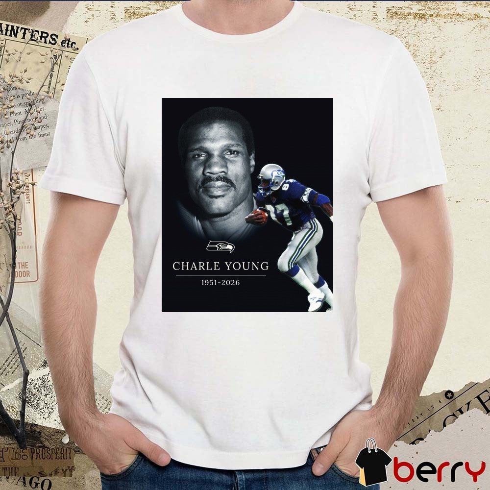 Rest In Peace Charlie Young 1951 – 2026 Seattle Seahawks Poster t-shirt